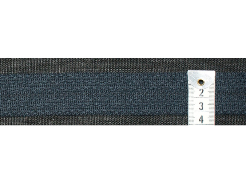 Strikket kanbånd- Mørk marineblå